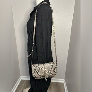 Banana Republic real leather snake effect crossbody
